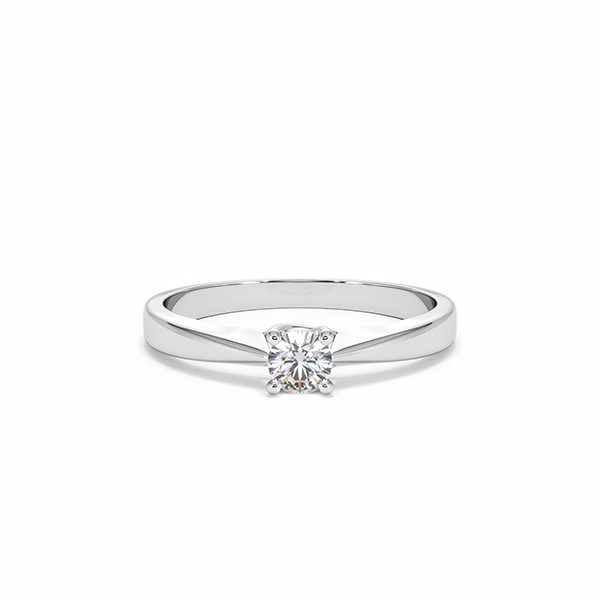 Naomi Lab Diamond Engagement Ring 0.25ct H/Si 9K White Gold - 360 View