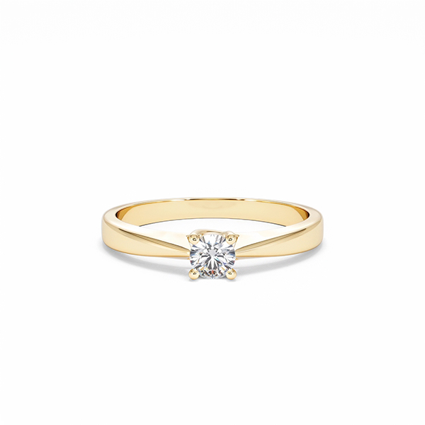 Naomi Lab Diamond Engagement Ring 0.25ct H/Si in 9K Gold - 360 View