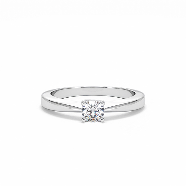 Naomi Lab Diamond Engagement Ring 0.33ct H/Si 9K White Gold - 360 View