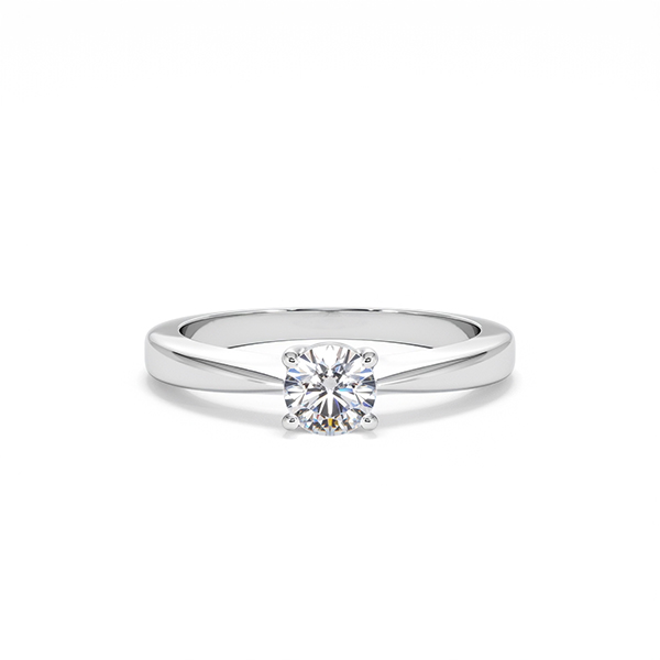 Naomi Lab Diamond Engagement Ring 0.50ct H/Si in 925 Silver - 360 View