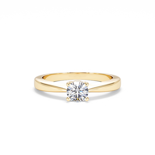 Naomi Lab Diamond Engagement Ring 0.50ct H/Si in 18K Gold Vermeil - 360 View