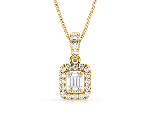 Annabelle Lab Diamond 0.70ct Pendant Necklace in 18K Yellow Gold F/VS1 - 360 View