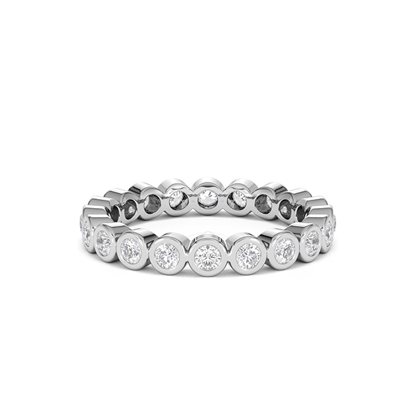 Emily Diamond Eternity Ring 1.00ct H/SI in 18K White Gold - 360 View