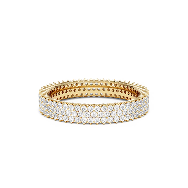 Jasmine Diamond Pave Eternity Ring 1.00ct G/VS in 18K Gold - 360 View