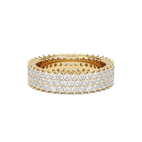 Jasmine Lab Diamond Pave Eternity Ring 2.00ct G/VS in 18K Gold - 360 View