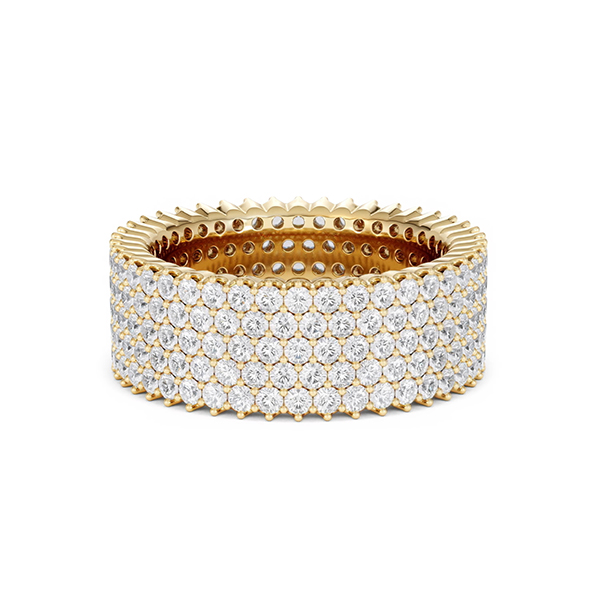 Jasmine Lab Diamond Pave Eternity Ring 3.00ct G/VS in 18K Gold - 360 View