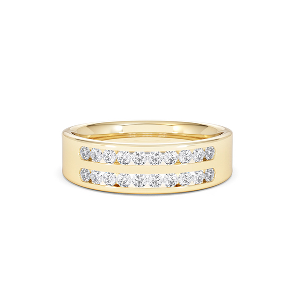 Lucy Diamond Double Row Eternity Ring - 0.50ct G/VS in 18K Gold - 360 View