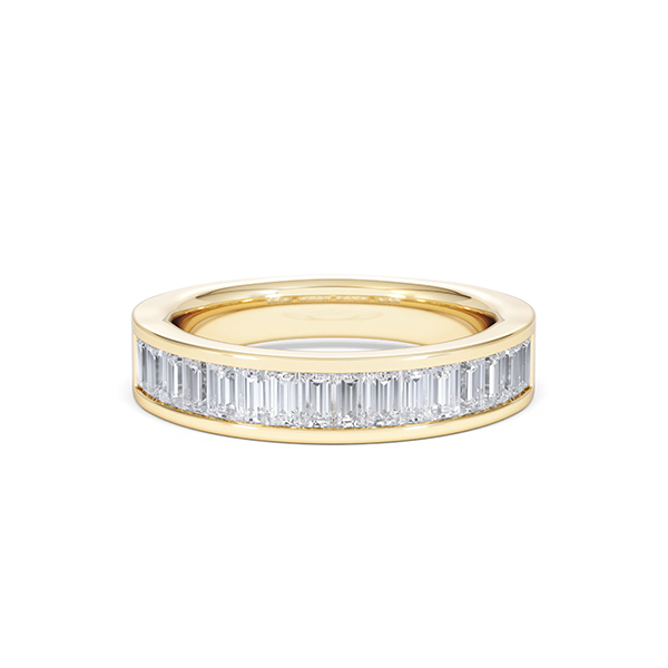 Grace Baguette Diamond Eternity Ring 1.00ct H/SI in 18K Gold - 360 View