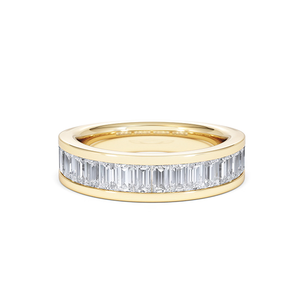 Grace Baguette Diamond Eternity Ring 1.50ct H/SI in 18K Gold - 360 View