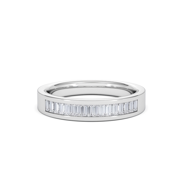 Grace Baguette Diamond Eternity Ring 0.50ct G/VS in 18K White Gold - 360 View