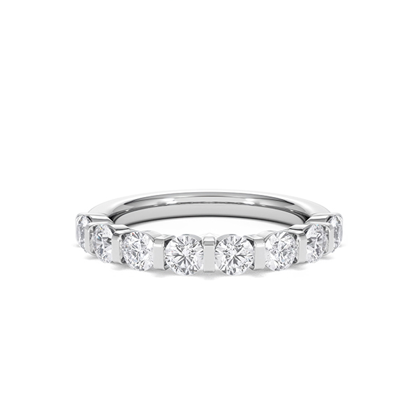 Hannah Baguette Diamond Eternity Ring 1.00ct H/SI in Platinum - 360 View