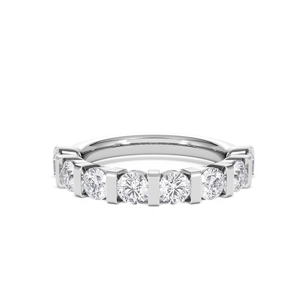 Hannah Baguette Diamond Eternity Ring 1.50ct G/VS in 18K White Gold - 360 View