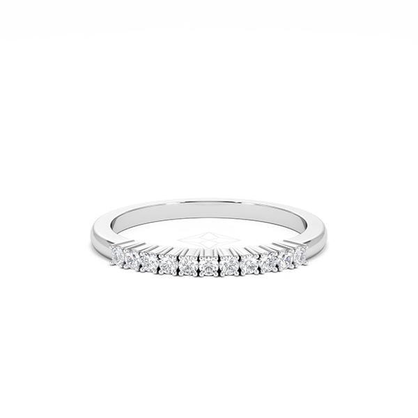 Twilight Lab Diamond Half Eternity Ring – 0.15ct in 9K White Gold - 360 View