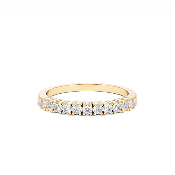 Lab Diamond Half Eternity Ring 0.30ct H/SI in 18K Gold Vermeil - 360 View