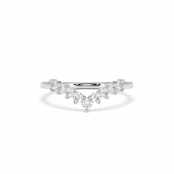 0.30ct Lab Diamond Wishbone Ring H/Si Quality in 9K White Gold - 360 View