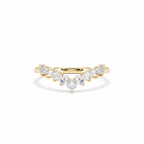 0.50ct Lab Diamond Wishbone Ring H/Si Quality in 9K Yellow Gold - 360 View