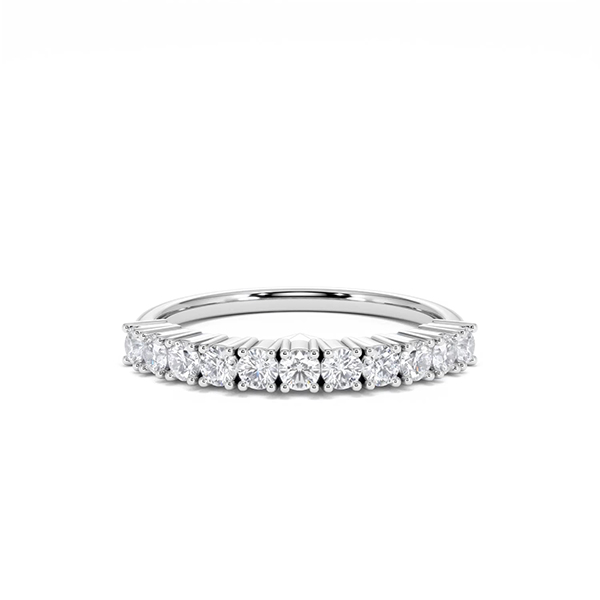 Lab Diamond Half Eternity Ring 0.50ct H/SI  925 Silver - 360 View