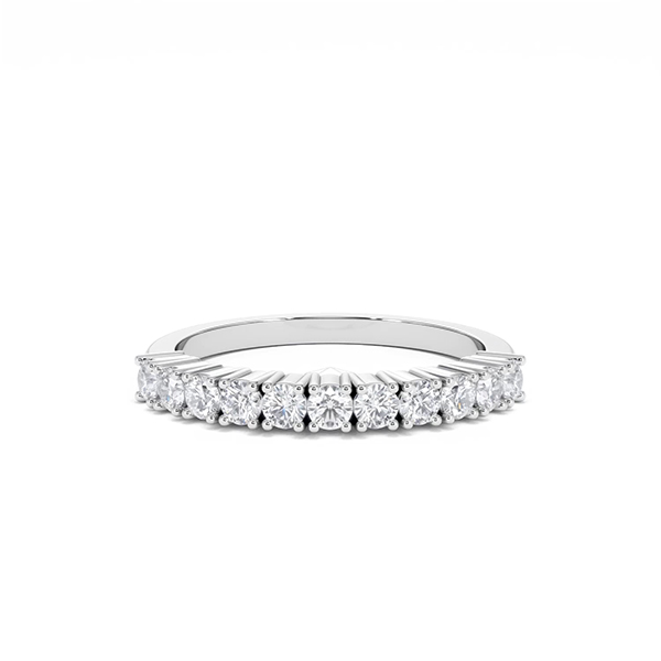 Lab Diamond Half Eternity Ring 0.50ct H/SI  9K White Gold - 360 View