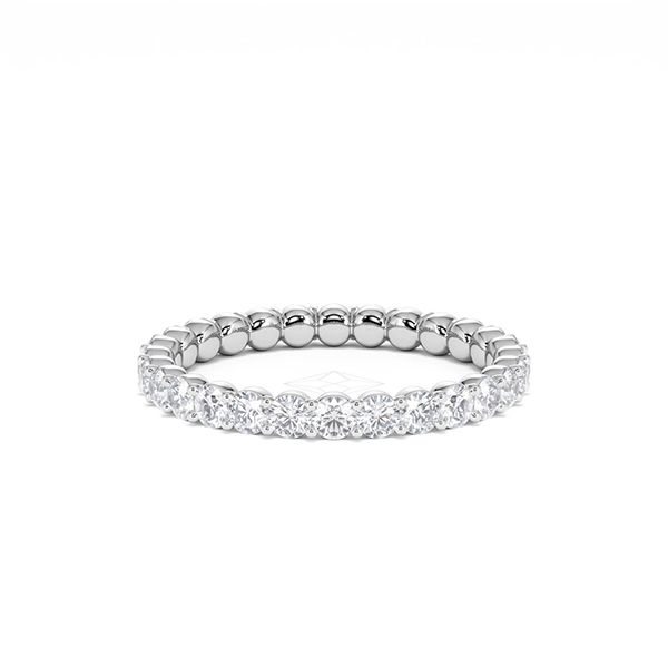 Chloe Lab Diamond 1.00ct Eternity Ring F/VS in 9K White Gold - 360 View