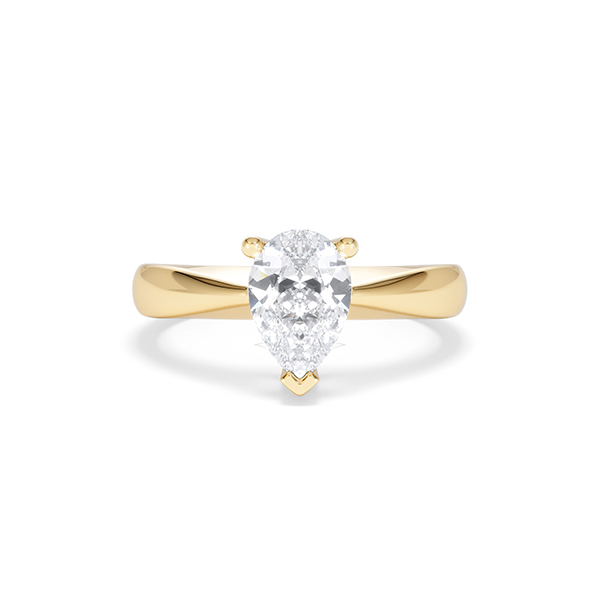 Naomi Pear Cut Lab Diamond Engagement Ring 1.00ct H/SI in 9k Gold - 360 View