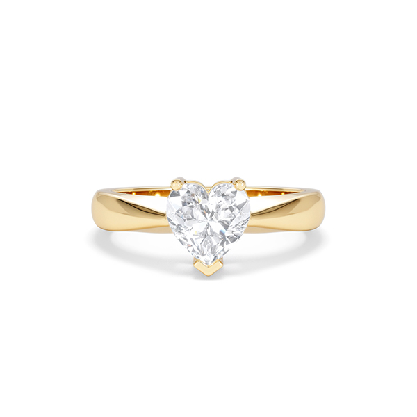 Naomi Heart Cut Lab Diamond Engagement Ring 1.00ct H/SI in 9k Gold - 360 View