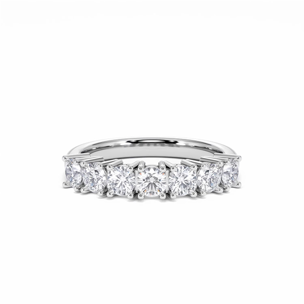 Chloe 7 Stone Lab Diamond Eternity Ring 1.00CT F/VS in 9K White Gold - 360 View