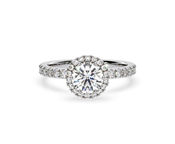 Alessandra Lab Diamond Engagement Ring Platinum 2.10CT F/VS1 - 360 View