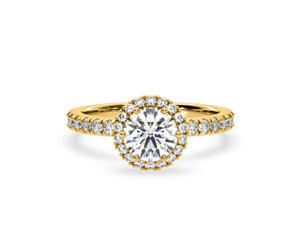 Alessandra Lab Diamond Engagement Ring 18K Gold 2.10CT F/VS1 - 360 View