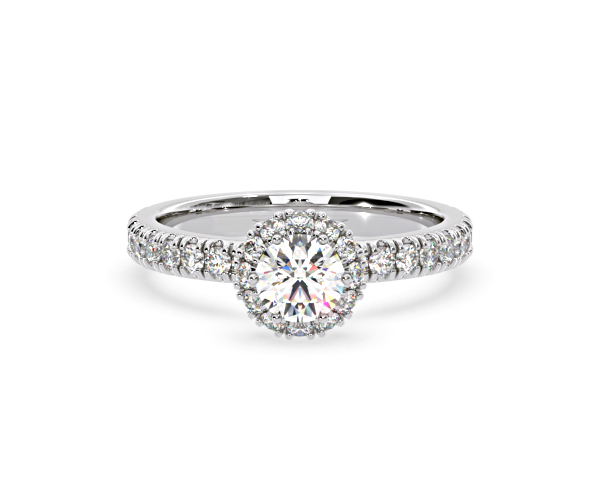 Alessandra Diamond Engagement Ring 18KW Gold 1.10CT G/SI2 - 360 View