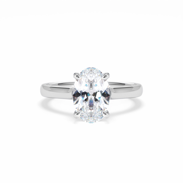 Amora Oval 2.00ct Lab Diamond Engagement Ring F/VS1 Set in Platinum - 360 View