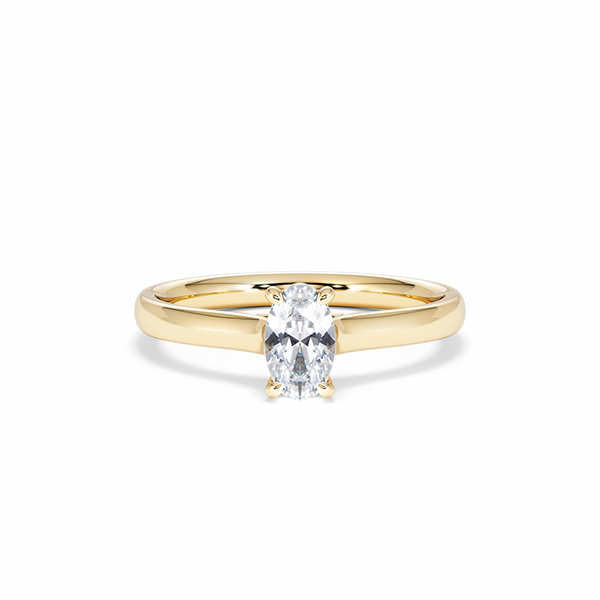 Amora Oval 0.50ct Lab Diamond Engagement Ring F/VS1 Set in 18K Gold - 360 View