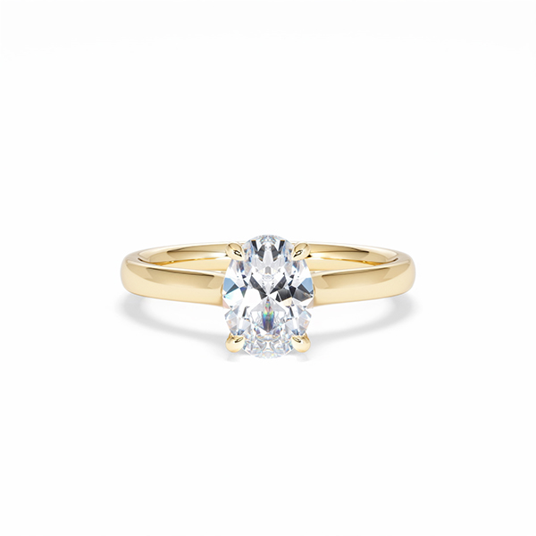 Amora Oval 1.00ct Diamond Engagement Ring G/VS1 Set in 18K Gold - 360 View