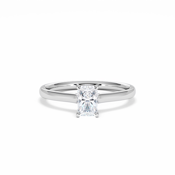 Amora Radiant 0.50ct Diamond Engagement Ring G/VS1 Set in 18K White Gold - 360 View