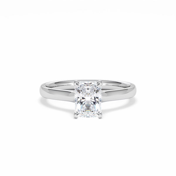 Amora Radiant 1.00ct Diamond Engagement Ring G/VS1 Set in 18K White Gold - 360 View