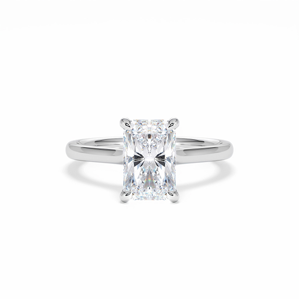 Amora Radiant 2.00ct Lab Diamond Engagement Ring F/VS1 Set in Platinum - 360 View