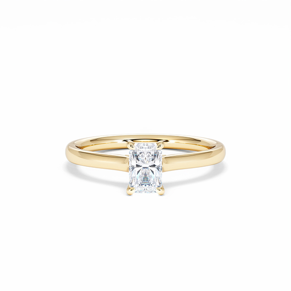 Amora Radiant 0.50ct Lab Diamond Engagement Ring F/VS1 Set in 18K Gold - 360 View