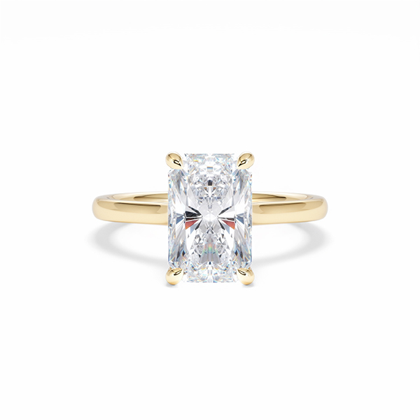 Amora Radiant 3.00ct Lab Diamond Engagement Ring G/VS1 Set in 18K Gold - 360 View