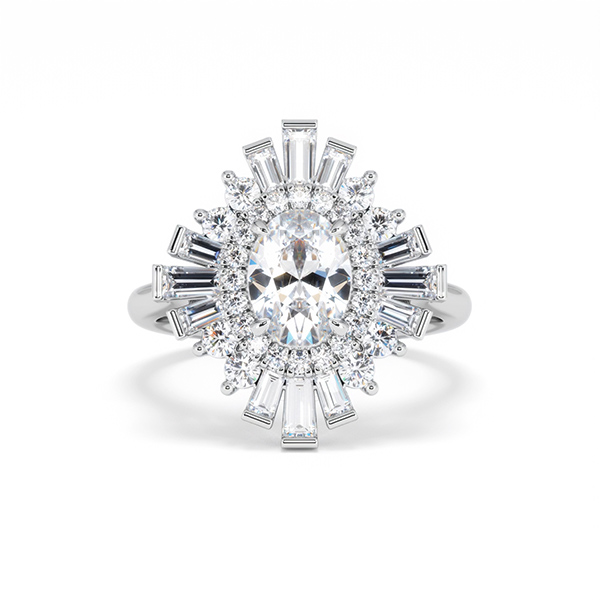 The Radiance Lab Diamond Ring 2.00ct H/SI Set in 9K White Gold - 360 View