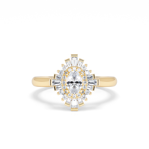 The Radiance Lab Diamond Ring 0.52ct H/SI Set in 18K Gold Vermeil - 360 View