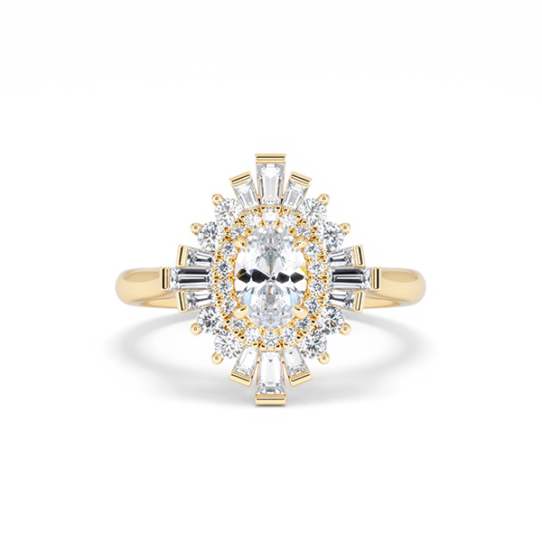 The Radiance Lab Diamond Ring 1.08ct H/SI Set in 9K Gold - 360 View