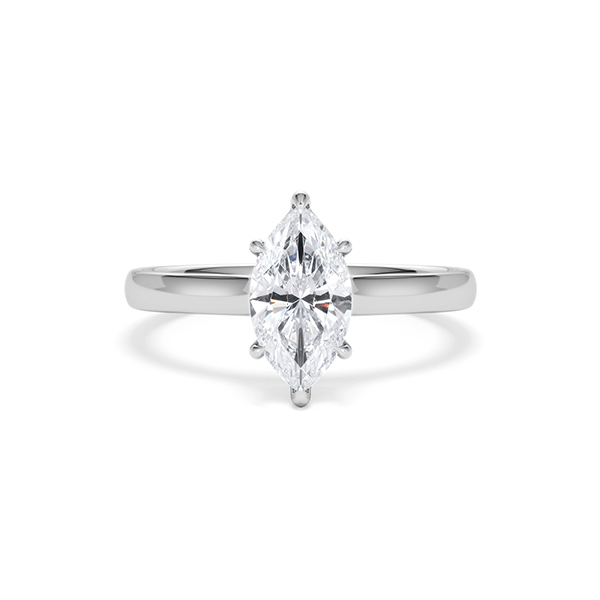 Amora Marquise 1.00ct Lab Diamond Engagement Ring F/VS Set in Platinum - 360 View