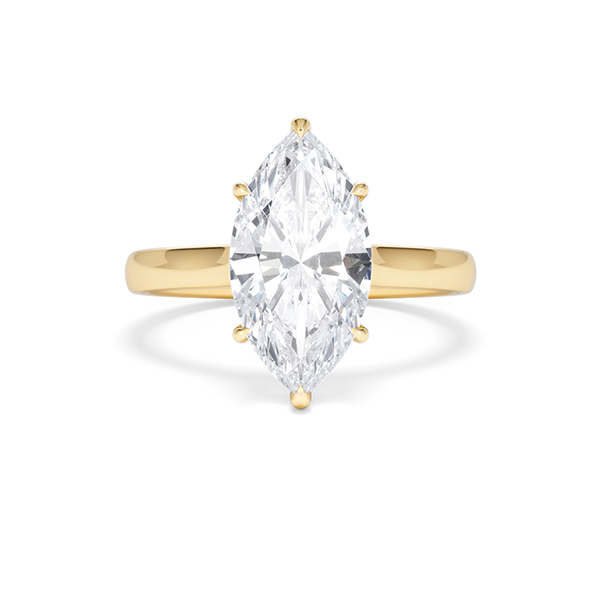 Amora Marquise 3.00ct Lab Diamond Engagement Ring G/VS Set in 18K Gold - 360 View