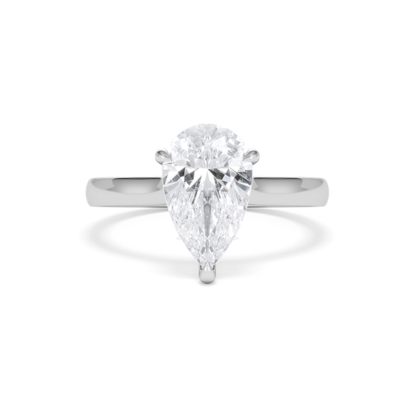 Amora Pear 2.00ct Lab Diamond Engagement Ring F/VS Set in 18K White Gold - 360 View