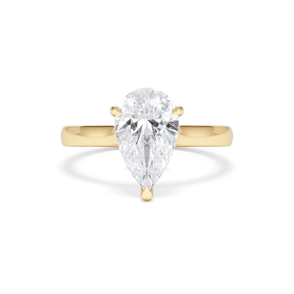 Amora Pear 2.00ct Lab Diamond Engagement Ring F/VS Set in 18K Gold - 360 View