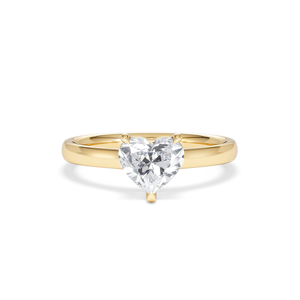 Amora Heart 1.00ct Diamond Engagement Ring F/VS Set in 18K Gold - 360 View