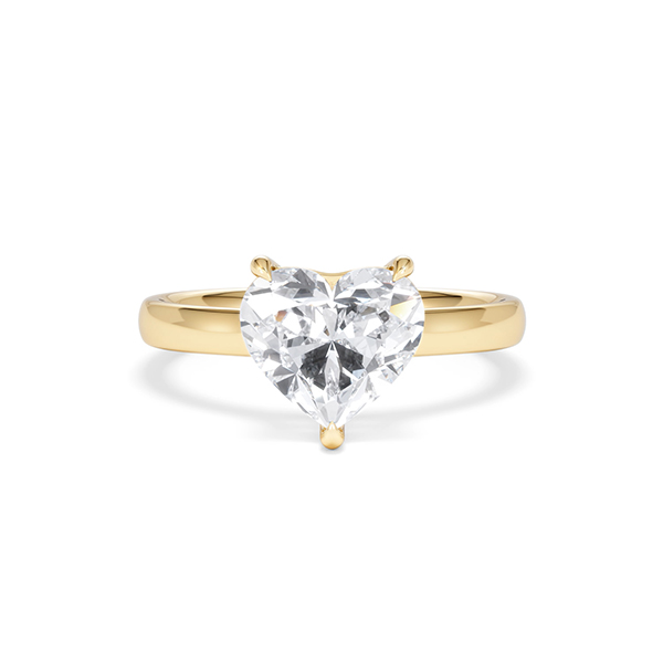 Amora Heart 2.00ct Lab Diamond Engagement Ring F/VS Set in 18K Gold - 360 View