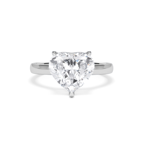 Amora Heart 3.00ct Lab Diamond Engagement Ring G/VS Set in 18K White Gold - 360 View