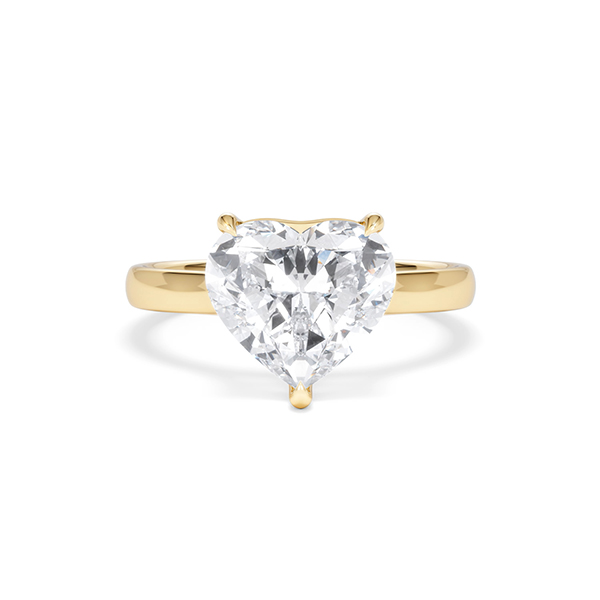 Amora Heart 3.00ct Lab Diamond Engagement Ring G/VS Set in 18K Gold - 360 View