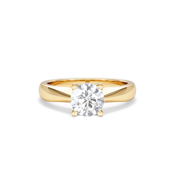 Naomi Round Cut Lab Diamond Engagement Ring 1.00ct H/SI in 9k Gold - 360 View