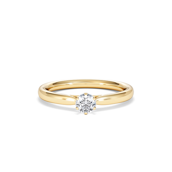 Certified Low Set Chloe 18K Gold Diamond Engagement Ring 0.25CT G/VS - 360 View